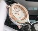 Swiss Copy Chopard Happy Diamond Ladies Watch White Dial Black Leather 36mm (3)_th.jpg